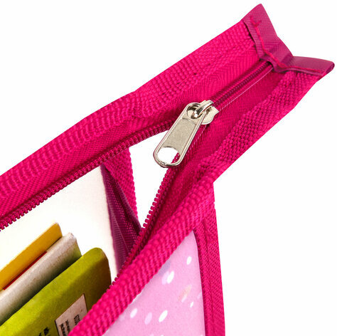 Папка для тетрадей ЮНЛАНДИЯ А4, 1 отделение, пластик, на молнии, "Ballerina", 271077