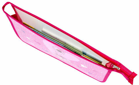 Папка для тетрадей ЮНЛАНДИЯ А4, 1 отделение, пластик, на молнии, "Ballerina", 271077