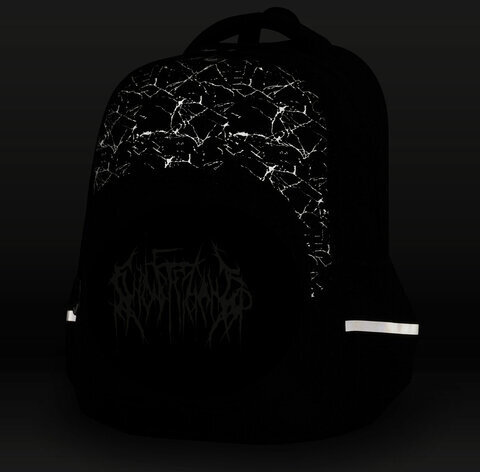 Рюкзак BRAUBERG SOFT, 2 отделения, 3 кармана, "Lettering", СВЕТЯЩИЙСЯ, 40х31х15 см, 272034