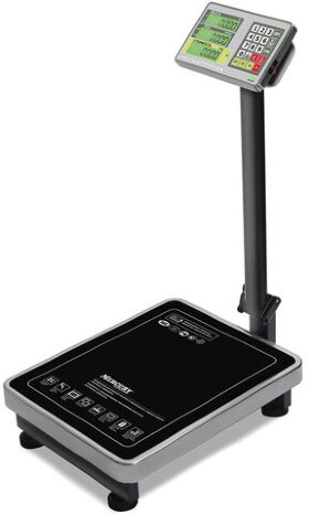 Весы напольные MERTECH M-ER 335ACL-300.50 LCD (1-300 кг) дискретность 50 г, платформа 600x460 мм, со стойкой, 3119