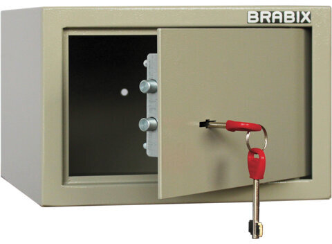 Сейф мебельный BRABIX "D-18m", 180х270х236 мм, 5 кг, ключевой замок, крепление к стене, 291161