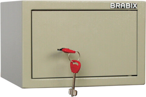Сейф мебельный BRABIX "D-18m", 180х270х236 мм, 5 кг, ключевой замок, крепление к стене, 291161