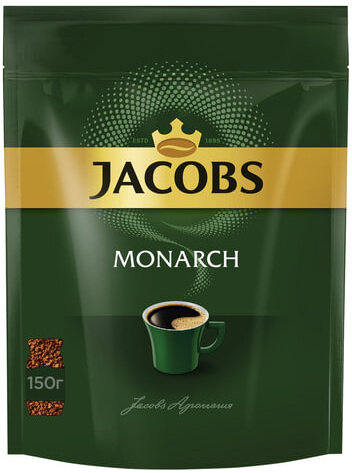Кофе растворимый JACOBS "Monarch", сублимированный, 150 г, мягкая упаковка, 8052013