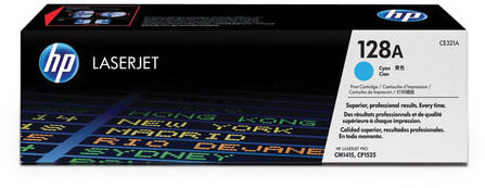 Картридж лазерный HP (CE321A) CLJ CM1415FN/FNW/CP1525N/NW, №128A, голубой, оригинальный, ресурс 1300 страниц