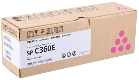 Тонер-картридж лазерный RICOH (SP C360E) SP C360/C361, пурпурный, оригинальный, ресурс 1500 стр., 408191