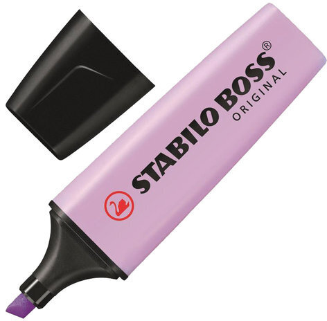Текстовыделитель STABILO "Boss Pastel", ЛАВАНДОВЫЙ, линия 2-5 мм, 70/155