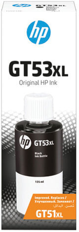 Чернила HP GT53XL (1VV21AE) для InkTank 315/410/415, SmartTank 500/515/615, черные, ресурс 6000 страниц, оригинальные