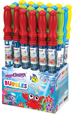 Мыльные пузыри 120 мл, "Волшебная палочка", ЮНЛАНДИЯ, 665457