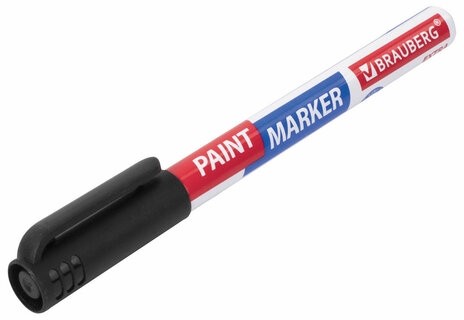 Маркер-краска лаковый EXTRA (paint marker) 1 мм, ЧЕРНЫЙ, УСИЛЕННАЯ НИТРО-ОСНОВА, BRAUBERG, 151960