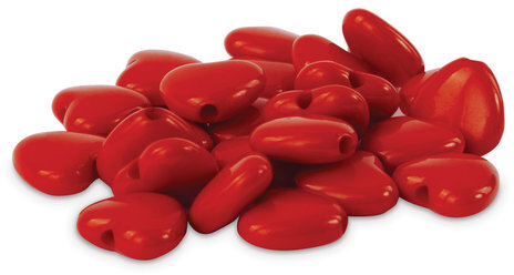 Бусины для творчества "Сердце", 10 мм, 30 грамм, оранжевые, золотые, красные, ОСТРОВ СОКРОВИЩ, 661242