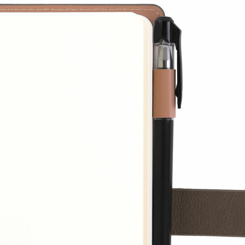 Ежедневник датированный 2025, А5, 143x218 мм, BRAUBERG "Journal", под кожу, застежка, органайзер, серый, 115881