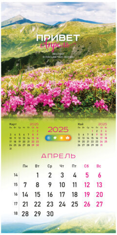 Календарь настенный перекидной на 2025 г., BRAUBERG, 12 листов, 29х29 см, "Времена года", 116161