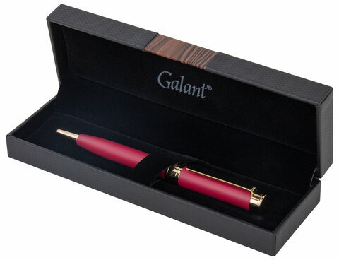 Ручка подарочная шариковая GALANT "Rossi", корпус красный, детали золото, узел 0,7 мм, линия письма 0,5 мм, синяя, 144172