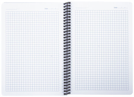 Тетрадь А5, 80 листов, BRAUBERG "Metropolis", спираль пластиковая, клетка, обложка пластик, СИНИЙ, 403397