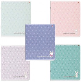 Тетрадь А5 48 л. АЛЬТ скоба, клетка, Soft Touch, "ЗЕФИРНЫЕ ЗАЙЧАТА" (5 видов), 7-48-747