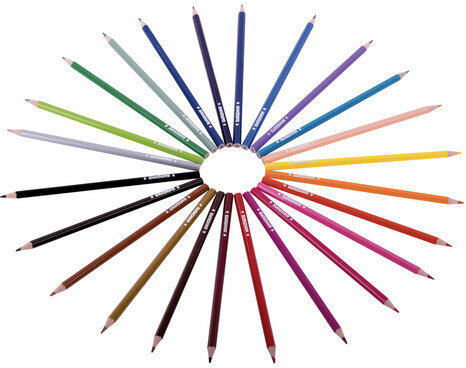 Карандаши цветные ЮНЛАНДИЯ "ДОМИКИ", 24 цвета, классические, грифель мягкий 3 мм, 181838