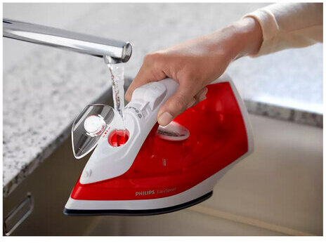 Утюг PHILIPS GC1742/40, 2000 Вт, антипригарное покрытие, самоочистка, красный