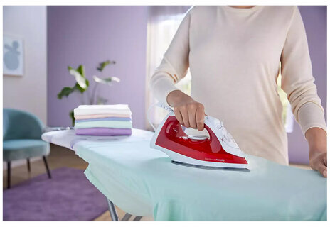 Утюг PHILIPS GC1742/40, 2000 Вт, антипригарное покрытие, самоочистка, красный