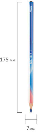 Карандаши цветные MAPED "Nightfall", набор 12 цветов, трехгранные, корпус градиент металлик, 831700