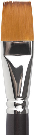 Кисть художественная проф. BRAUBERG ART CLASSIC, синтетика мягкая под колонок, плоск, № 24, кор руч, 200707