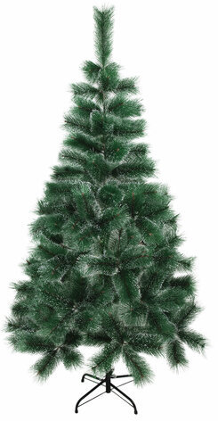 Ель новогодняя искусственная "Пушистая" 180 см, с инеем и шишками, зеленая, ЗОЛОТАЯ СКАЗКА, 592045