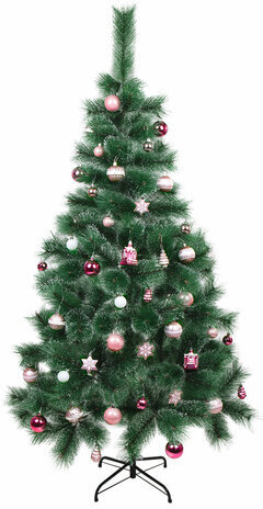 Ель новогодняя искусственная "Пушистая" 180 см, с инеем и шишками, зеленая, ЗОЛОТАЯ СКАЗКА, 592045