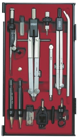 Готовальня профессиональная KOH-I-NOOR, 13 предметов, пластиковый пенал, 09452B0000PE