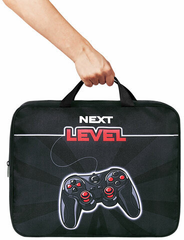 Папка на молнии с ручками BRAUBERG А4, 1 отделение, полиэстер, 80 мм, "Next level", 271483