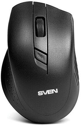 Мышь беспроводная SVEN RX-325, 3 кнопки + 1 колесо-кнопка, оптическая, черная, SV-03200325WB