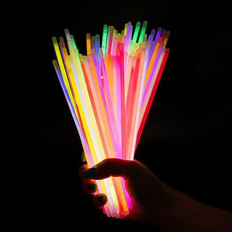Светящиеся (неоновые) палочки-браслеты "100 шт. + 5 в ПОДАРОК!" в тубе, ЗОЛОТАЯ СКАЗКА, 662596