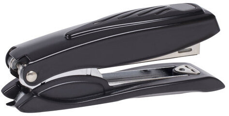 Степлер №10 металлический BRAUBERG "ST-200M", до 16 листов, с резиновой накладкой и антистеплером, черный, 224344