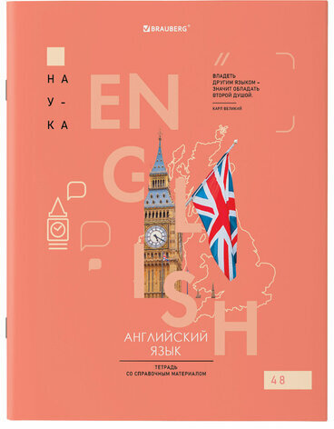 Тетради предметные со справочным материалом, КОМПЛЕКТ 12 ПРЕДМЕТОВ, VISION, 48 л., обложка картон, BRAUBERG, 404323