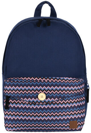 Рюкзак BRAUBERG, универсальный, сити-формат, синий, карман с пуговицей, 20 литров, 40х28х12 см, 225352