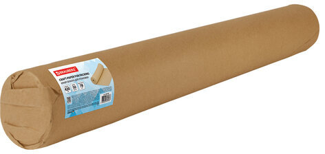 Крафт-бумага в рулоне, 420 мм x 50 м, плотность 78 г/м2, Марка А (Коммунар), BRAUBERG, 440184