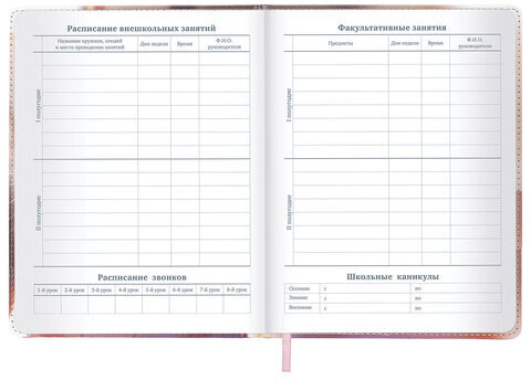 Дневник 1-11 класс 48 л., кожзам (твердая), застежка, BRAUBERG, "Котик с рыбкой", 107229