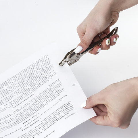 Дырокол металлический на 1 отверстие BRAUBERG "HL-1", до 6 листов, 226867