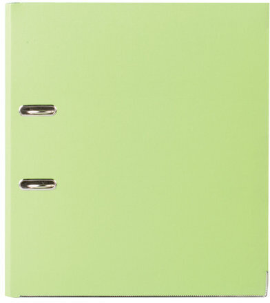 Папка-регистратор BRAUBERG с покрытием из ПВХ, 80 мм, с уголком, лайм (удвоенный срок службы), 227196