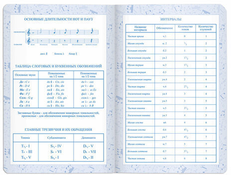 Дневник для музыкальной школы 140х210 мм, 48 л., обложка кожзам гибкая, BRAUBERG, справочный материал, синий, 105498