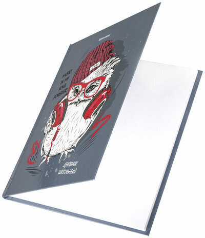 Дневник 1-11 класс 40 л., твердый, BRAUBERG, глянцевая ламинация, "Cool Owl", 106371