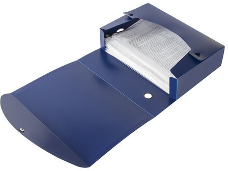 Короб архивный (330х245 мм), 70 мм, пластик, разборный, до 600 листов, синий, 0,9 мм, BRAUBERG "Energy", 231539