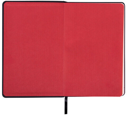 Ежедневник датированный 2023 А5 138x213 мм BRAUBERG "Original", под кожу, черный/красный, 114123