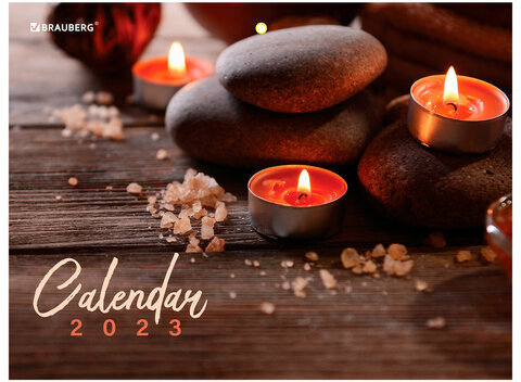 Календарь квартальный на 2023 г., 3 блока, 3 гребня, с бегунком, офсет, "RELAX", BRAUBERG, 114234