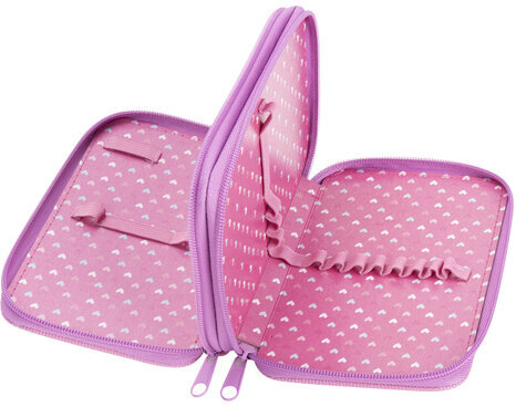 Пенал ЮНЛАНДИЯ, 2 отделения, полиэстер, 19x11 см, "Dancing ballerina", 270366