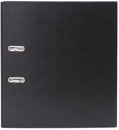 Папка-регистратор ОФИСМАГ с арочным механизмом, покрытие из ПВХ, 75 мм, черная, 225748