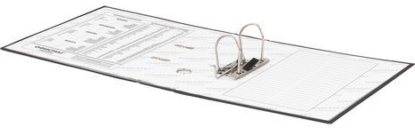 Папка-регистратор ОФИСМАГ с арочным механизмом, покрытие из ПВХ, 75 мм, черная, 225748