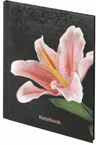 Блокнот МАЛЫЙ ФОРМАТ 110х147 мм А6, 80 л., ламинированная обложка, выборочный лак, клетка, BRAUBERG, "Лилия", 123241