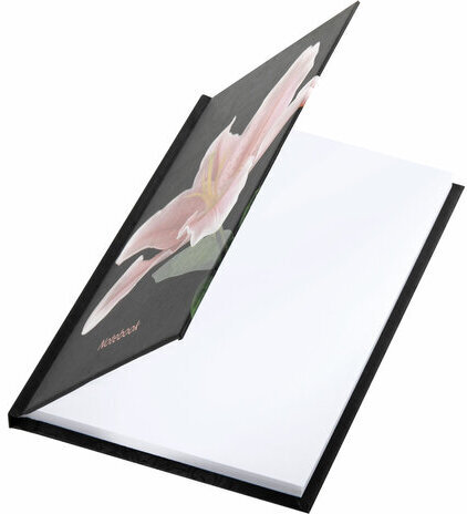 Блокнот МАЛЫЙ ФОРМАТ 110х147 мм А6, 80 л., ламинированная обложка, выборочный лак, клетка, BRAUBERG, "Лилия", 123241