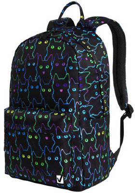 Рюкзак BRAUBERG DREAM универсальный с карманом для ноутбука, эргономичный, &quot;Neon cats&quot;, 42х26х14 см, 270771