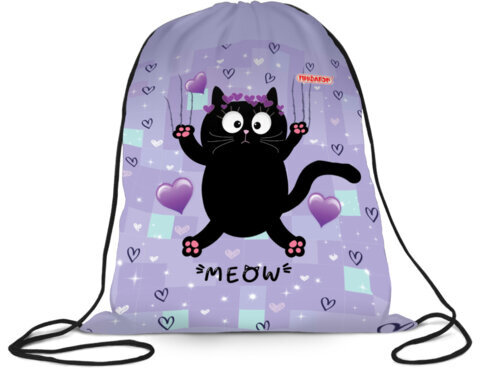 Мешок для обуви ПИФАГОР, 1 отделение, 40х32 см, Falling cat, 272383