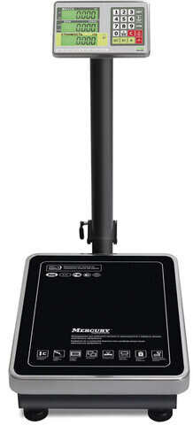Весы напольные MERTECH M-ER 335ACL-150.20 LCD (0,4-150 кг) дискретность 20 г, платформа 600x460 мм, со стойкой, 3117